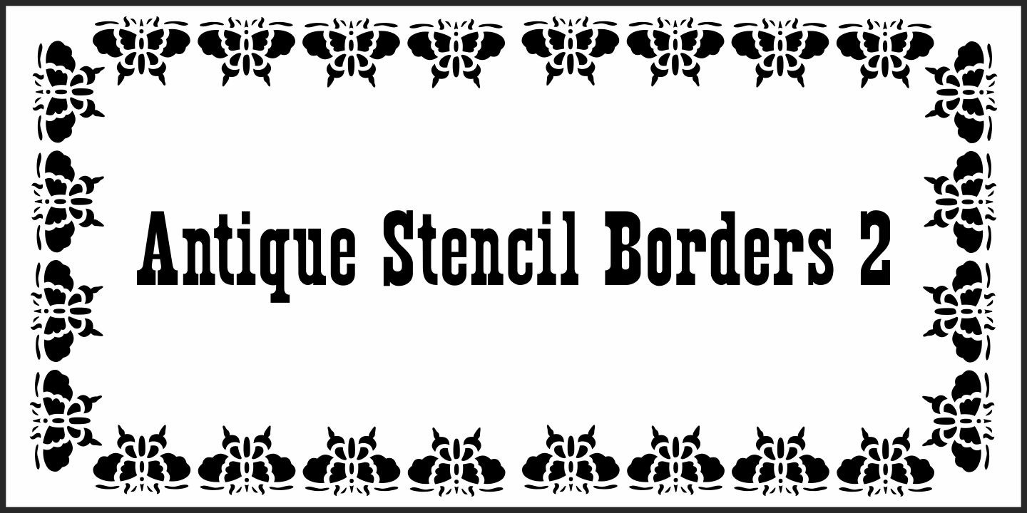 Example font Antique Stencil Borders Two JNL #5